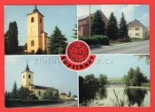 Spytihněv - kostel, radnice s kulturním domem, střed obce, Zátiší u Moravy