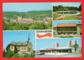 Šternberk - nákupní středisko, koupaliště, celkový pohled