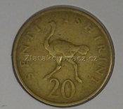 Tanzánie - 20 senti 1966